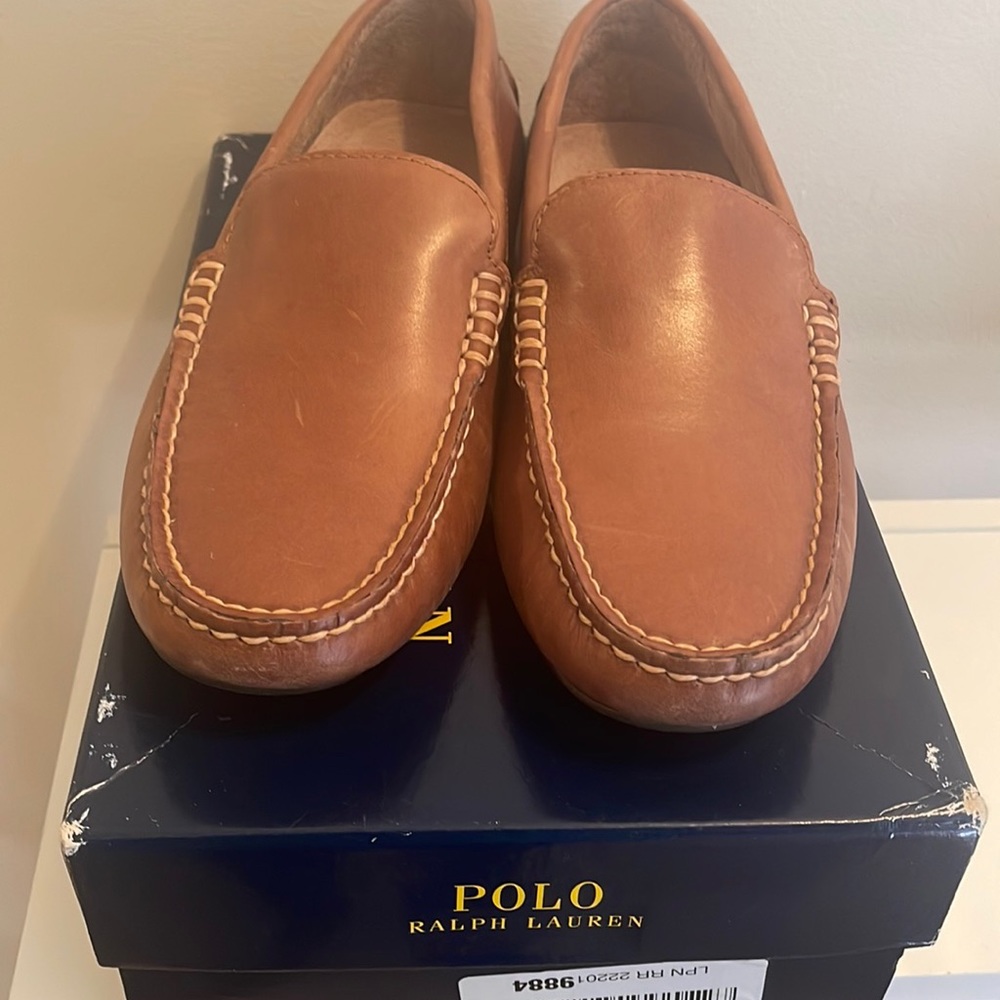 Men’s Polo Loafers, Camel/Tan, Size 7